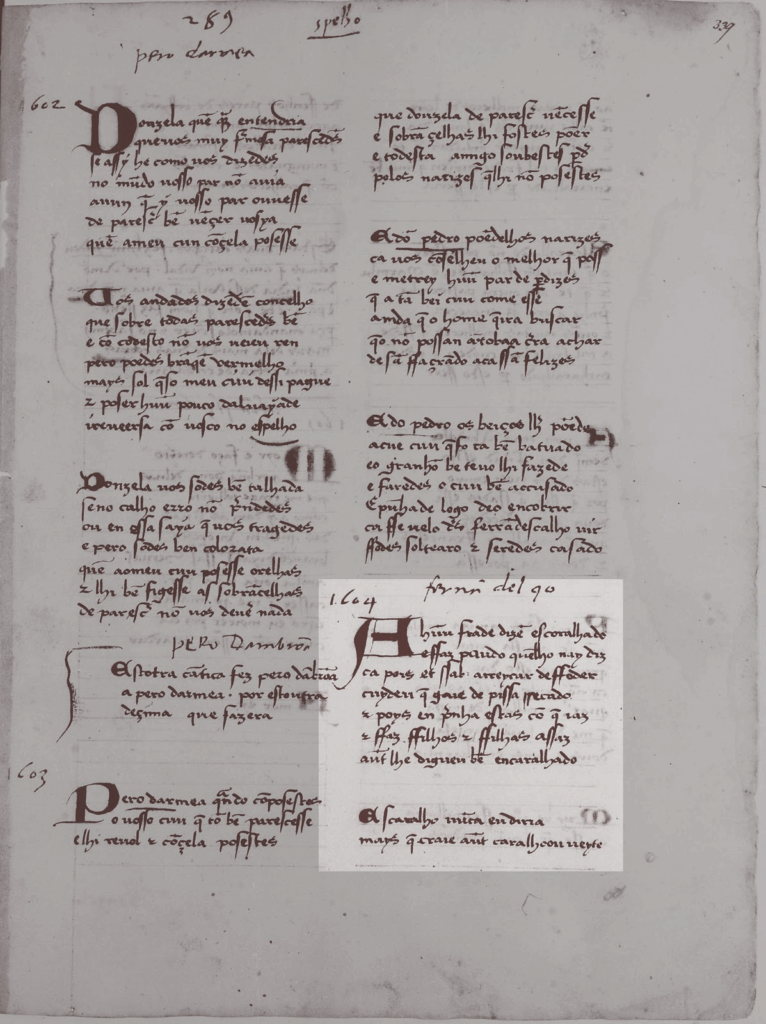 A un frade dizen escarallado