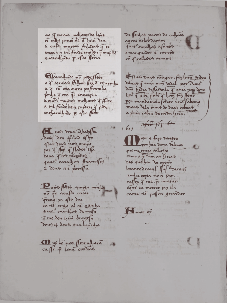 A un frade dizen escarallado