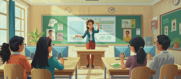 vídeos em sala da aula