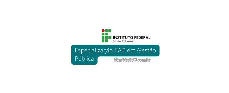 IFSC oferece Especialização EAD em Gestão Pública