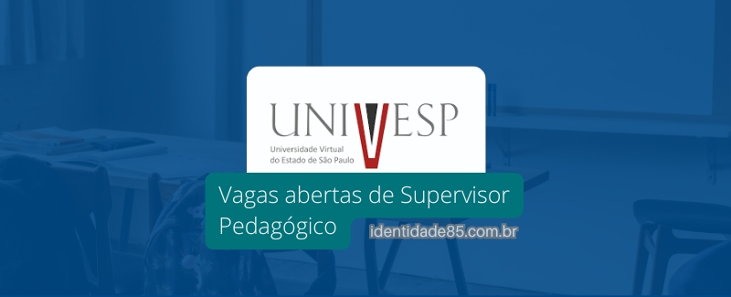 UNIVESP tem vagas de Supervisor Pedagógico com remuneração de R$ 7.000,00!