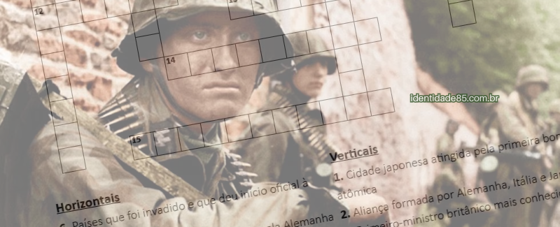 Palavras Cruzadas Segunda Guerra Mundial
