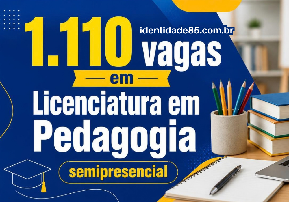 1.110 vagas em Licenciatura em Pedagogia semipresencial