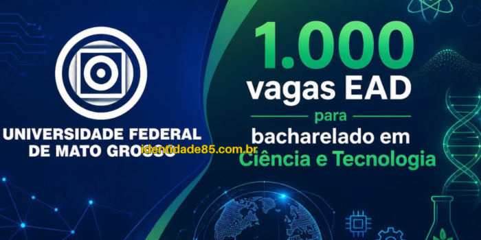 1.000 vagas EAD para bacharelado em Ciência e Tecnologia