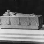 1953:  The model of the tomb of Eva Peron (Evita, 1919 - 1952), late wife of Argentine president Juan Peron, which is to be constructed in silver and placed inside a huge mausoleum in Buenos Aires.  (Photo by Keystone/Getty Images)